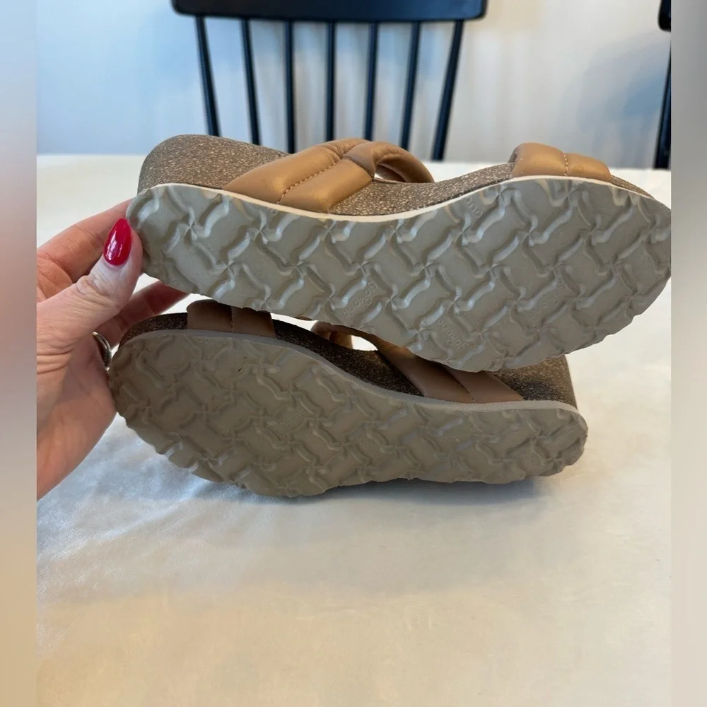 yokono Women's Brown Wedge Sandals, sz 6.5